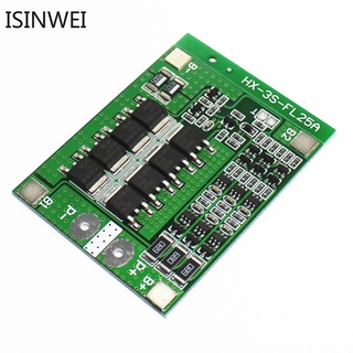 3S 25A Li-ion 18650 BMS PCM Battery Protection Board BMS PCM With Balance For li-ion Lipo Battery Cell Pack Module