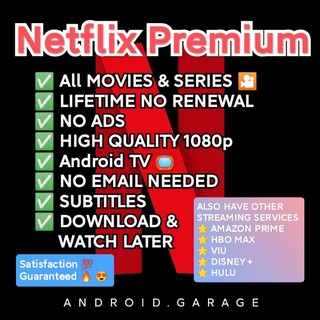 Netflix Premium for Android & Android TV 📺 Lifetime Amazon Prime HBO Max Viu Disney