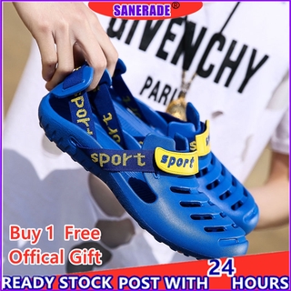 【 Exclusive Release】Crocs Style Sandals Men Summer Hot Sandals Beach Shoes Hole Shoes 39-47 (1)