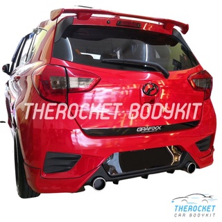 Perodua Myvi 2018-2021 Drive68 Rear Skirt Bodykit Material PU With Paint or No Paint