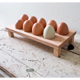 Egg Wooden tray for Minimalist Kitchen Bekas Telur Rak Telur