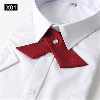 ☆Women 'S Fashion Solid Color Simple Tie Solid Color Shirt Neckline Accessories Bow Tie Flight Attendant Hotel Service★