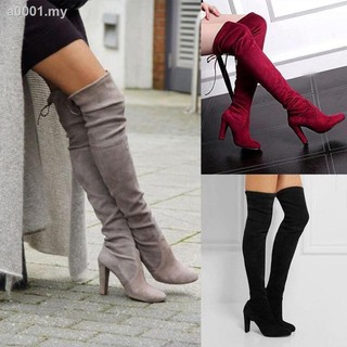 YJFASHION Women Knee Shoes High Heel Boots