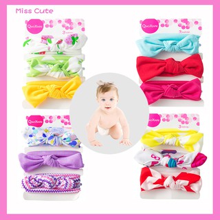 3pcs/set Elastic Baby Headband for Girls Cotton Rabbit Ear Baby Headwear Newborn Cute Turban Bow Hairbands kids Hairband