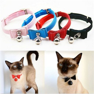 Adjustable Soft Pet Cat Kitten Puppy Collar Safety Buckle Neck Strap With Bell