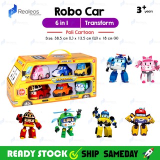 Realeos 6 in 1 Robot Car Transform Action Figure R876