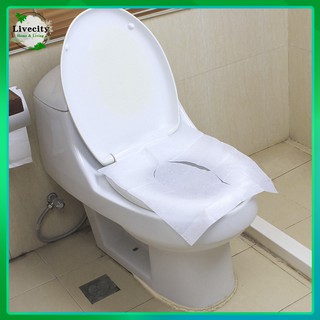 LiveCity 10 Sheets Disposable Toilet Seat Cover Mat Travel Portable Toilet
