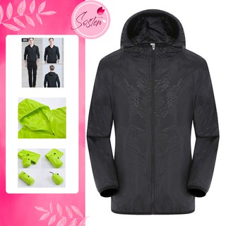 【READY STOCK】ST216 Ultra-Light Rainproof Windbreaker Jacket Breathable Waterproof Windproof for Women Men