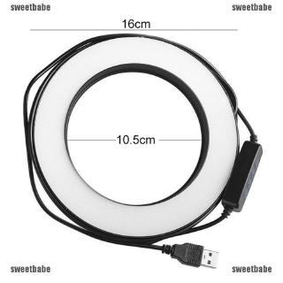 LED Ring Light Dimmable USB 5500K Fill Lamp Photography Phone Video