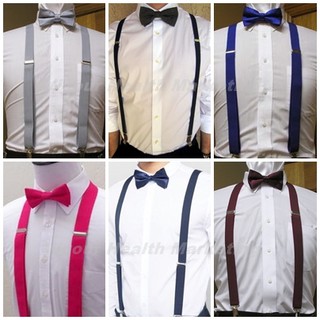 Matching Suspender + Bow Tie Set For male & female