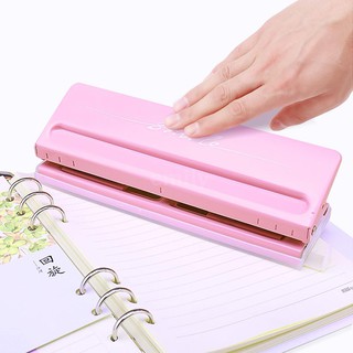 E&Y Adjustable 6-Hole Desktop Punch Puncher for A4 A5 A6 B7 Dairy Planner Organizer Six Ring Binder with 6 Sheet Capacit