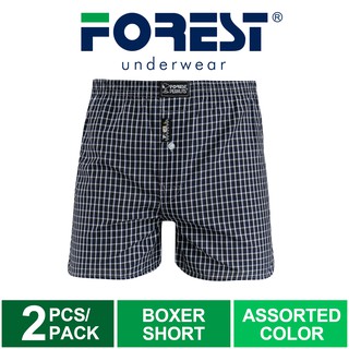 CLEARANCE (2 Pcs) Forest X Peanuts Men Boxer 100% Cotton Men Underwear Seluar Dalam Lelaki Assorted Colours - PUD0003X