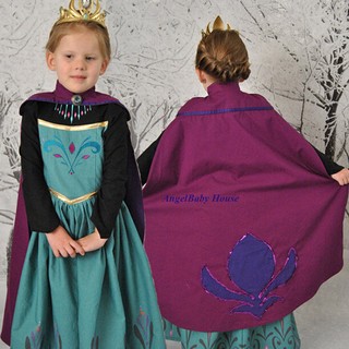 *Ready stock* Frozen princess Elsa Long sleeves dress S Coronation Costume girl kids Toddler cosplay party dress