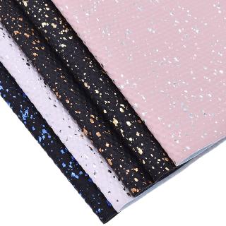 1PC A4 Cube Glitter Synthetic PU Leather Fabric Artificial Leather DIY Craft