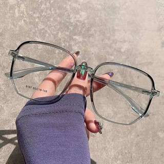 Cermin mata/glasses/ Kacamata Myopia perempuan 0-600 darjah kacamata radiasi cahaya anti-biru cermin rata lelaki versi Korea dari bingkai besar itu nipis dan serba boleh