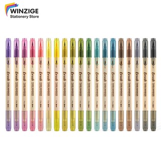 Winzige 20 Colors Brush Pen Set Double-side Marker Pens Replace Tombow Dual Brush Pen