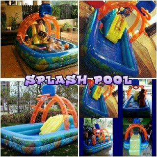 [Pos Today] KOLAM BESAR WATERPARK Splash Pool / Inflatable Pool / Kolam Mandi / Outdoor Swimming / Slide Playground