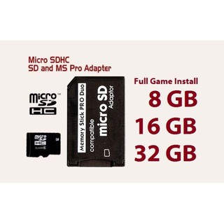 (NEW) PSP 4GB/16GB/32GB/64GB Memory Card -Full Games Install