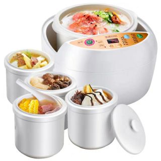 (SUPER DEAL)Ceramic Automatic Multi-functions slow Cooker 电炖锅白瓷全自动隔水炖盅