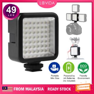 LOVIDA 49 LED Flash Lamp DSLR Camera Camcorder DVR Fill Light Photography Video