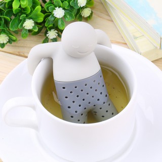 Mr Tea Strainer Silicone Teapot Little Man Shaped Tea Infuser Teapot Filter Tea