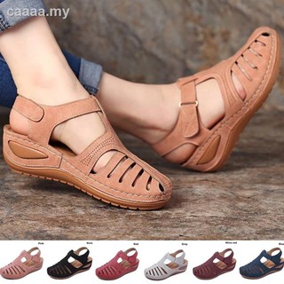 Stock Women's Comfortable Ankle Hollow Round Toe Sandals，Ladies Girls Casual Shoes