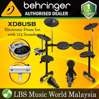 Behringer XD-8USB 5 Piece Digital Electronic Drum Set Basic Package (XD8USB)