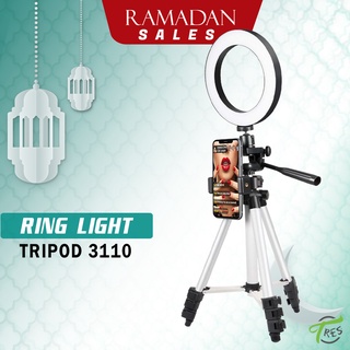 Dimmable Tripod 3110 LED Ring Light Self-timer with Tripod - Live Phone Holder