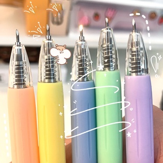 Morandi Color Retractable Carving Pen Knife Creative Sticker DIY Engraving Cutter