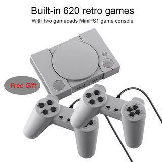 PS1 Game Console TV Video Game Console With Dual Wired Controller Built-In 620games