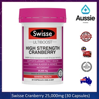 [100% From Australia] SWISSE High Strength Cranberry 25000MG (30 Capsules)
