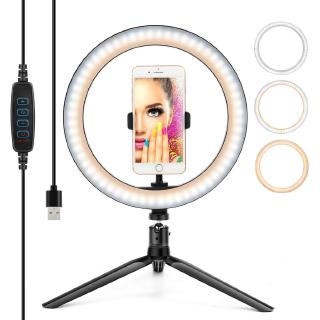 26cm Photographic Lighting 3200K-5500K Dimmable Led Ring Light Lamp Photo Studio Phone Video Beauty Makeup Camera
