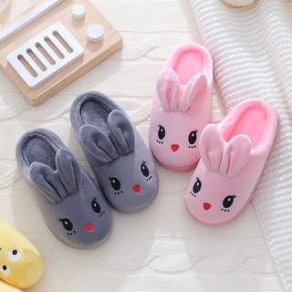 Children Winter Warm baby girls Shoes toddler Boys Indoor Slippers Kids Cartoon rabbit Slippers