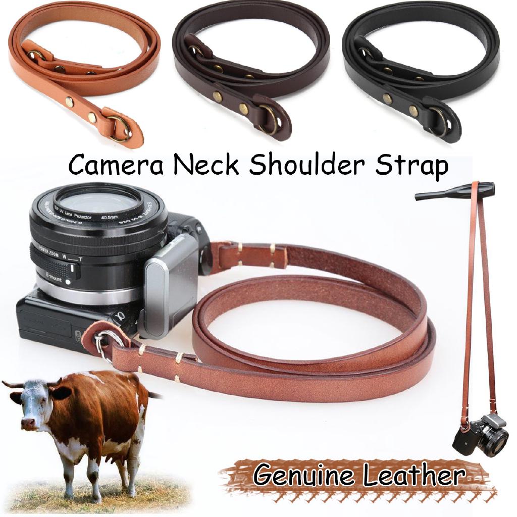 Leather Camera Neck Shoulder Strap 3 Color for Leica for Fuji Nikon