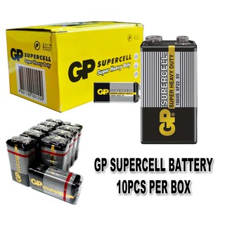 GP Supercell Heavy Duty 9V Battery / Bateri 9V GP Supercell (1Box-10Pcs) - 100% Original GP / Suitable For Smart Tag