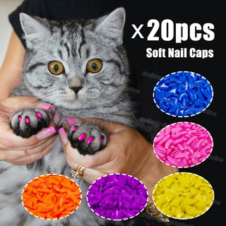 Soft Pet Nail Covers Cat Nail Caps Pet Claw Paws Cover Caps L Sizes MNKG