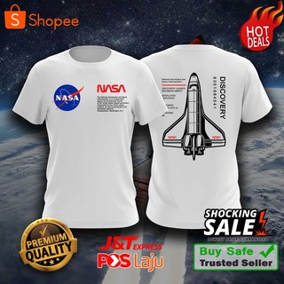 ✨PREMIUM ✨ T-Shirt NASA Discovery Mission ->White Colour (size XS-5XL)