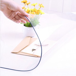 Wipe Clean Tablecloth Waterproof Transparent Mat Table Protector Cover 1mm Thick