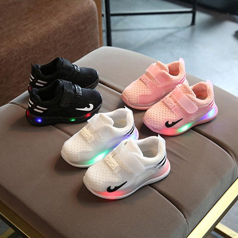 💕Luminous stretch cloth LED boys and girls shoes toddler shoes children shoes