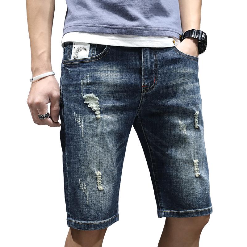 shorts pants jeans youth blue classic fashion leisure casual man summer bajumurah motion trend Retro teens outdoor