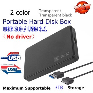 [IN STOCK] 2.5"SATA USB3.0/2.0 Hard Drive Disk HDD SSD Enclosure External Laptop Windows Case
