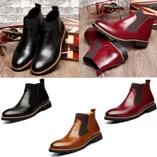 High Top Men Chukka Chelsea Ankle Boots Fashion PU Leather CICITOP