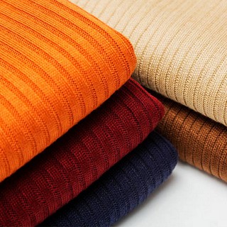 Knit anti-pilling viscose cashmere blend rib clothing fabric Autumn warm wool 50*150cm A0346