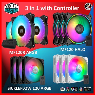 Cooler Master MasterFan MF 120R ARGB 3 in 1 with controller