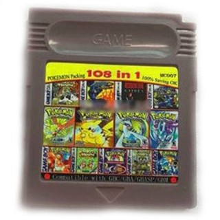 108 Games In 1 Game Boy Color Game Cartridge GBC Multi Cart Pokemon/ Kof 95/ Mega Man/ Snow Bros