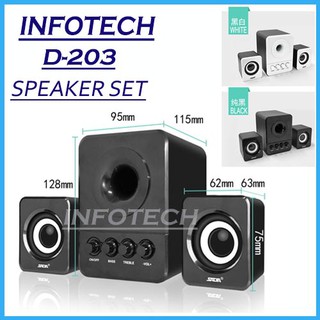 INFOTECH SADA D-203 USB Wired Combination Speaker Bass Stereo Music Player