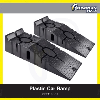 Portable Plastic Car Wheel Ramp Vehicle Service Maintenance Oil Change Jack Lift (2 PCS/Set)