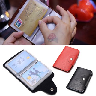 24 Cards Wallet Pu Leather Credit ID Business Card Holder Pocket For Men Women