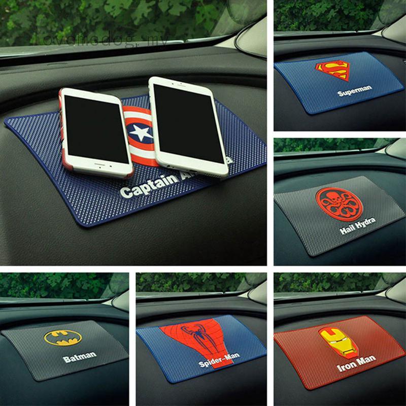 Car Superman Anti Slip Mat Batman Phone GPS Dashboard NonSlip Pad Key Holder 1X