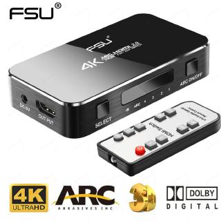 UHD HDMI Switch 2.0 4K HDR 4x1 Adapter Switcher with Audio Extractor 3.5 jack optical fiber ARC splitter for HDTV PS4
